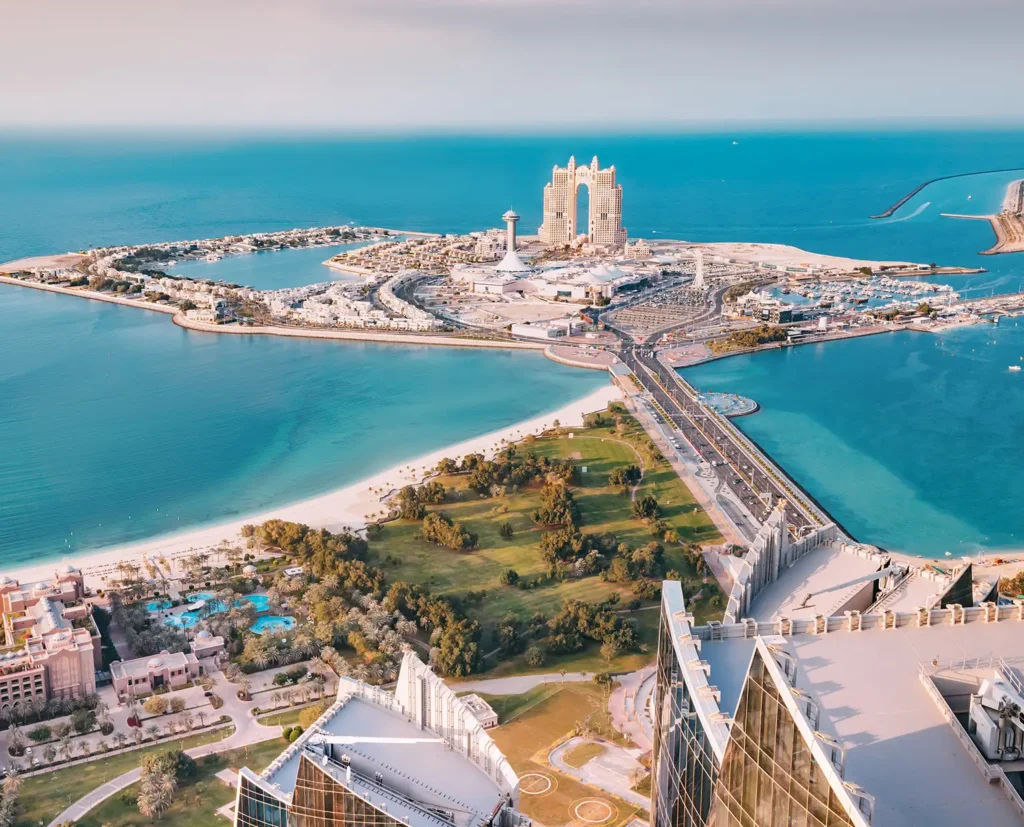 Insel vor Abu Dhabi, Luftperspektive